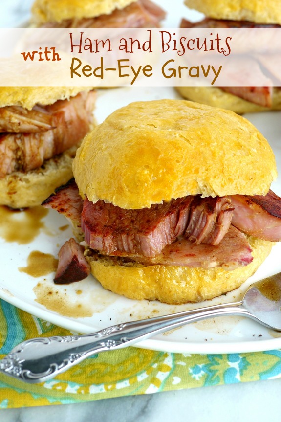 Ham and Biscuits with Red-Eye Gravy