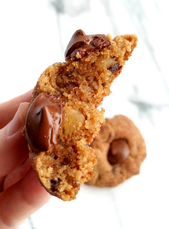 The Quickest Peanut Butter Banana Chocolate Chip Cookies 