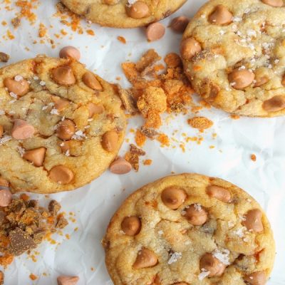 Soft Baked Butterscotch-Butterfinger Cookies
