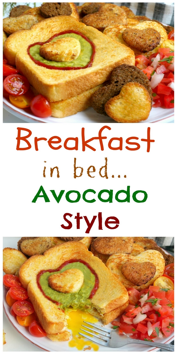 Let Mom sleep in and then wake up to a delicious, restaurant-quality, avocado style, Mother's Day breakfast in bed. If your Mom is anything like me, she will appreciate those extra winks and a thoughtful meal that pays homage to her love of avocados, with a surprise egg underneath. This gorgeous breakfast plate is easy enough for children of all ages to help prepare from NoblePig.com. #noblepig #mothersday #avocado #breakfastinbed #avocadotoast #simplyavocado #whollyguacamole via @cmpollak1