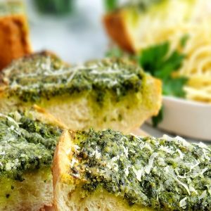 Garlicky, Cheesy Parsley Bread