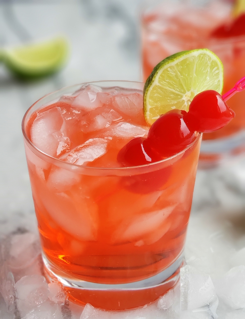 The Dirty Shirley is an adult version of the famous Shirley Temple cocktail. This Dirty Shirley cocktail pays homage to the child star known to complain that her namesake drink was too sweet. #dirtyshirley #shirleytemple Dirty Shirley cocktail