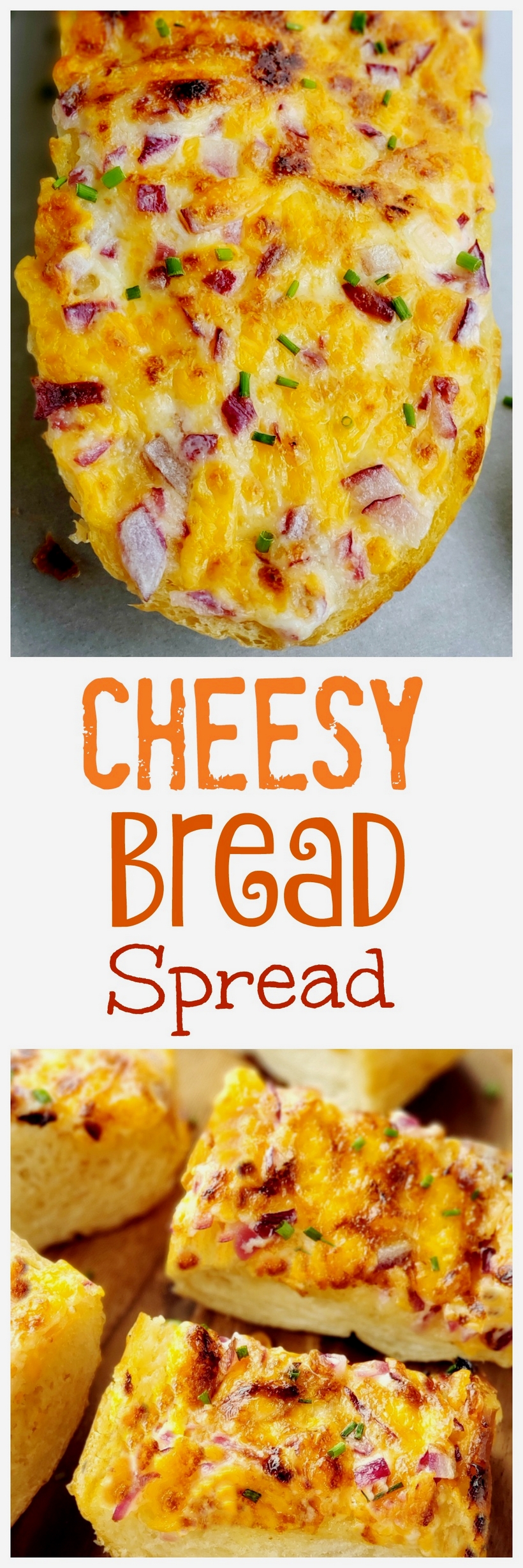 Cheesy Bread Spread will transform your regular loaf of bread into a mouthwatering sensation. Serve this bread with pasta dishes or next to a freshly made salad. via @cmpollak1