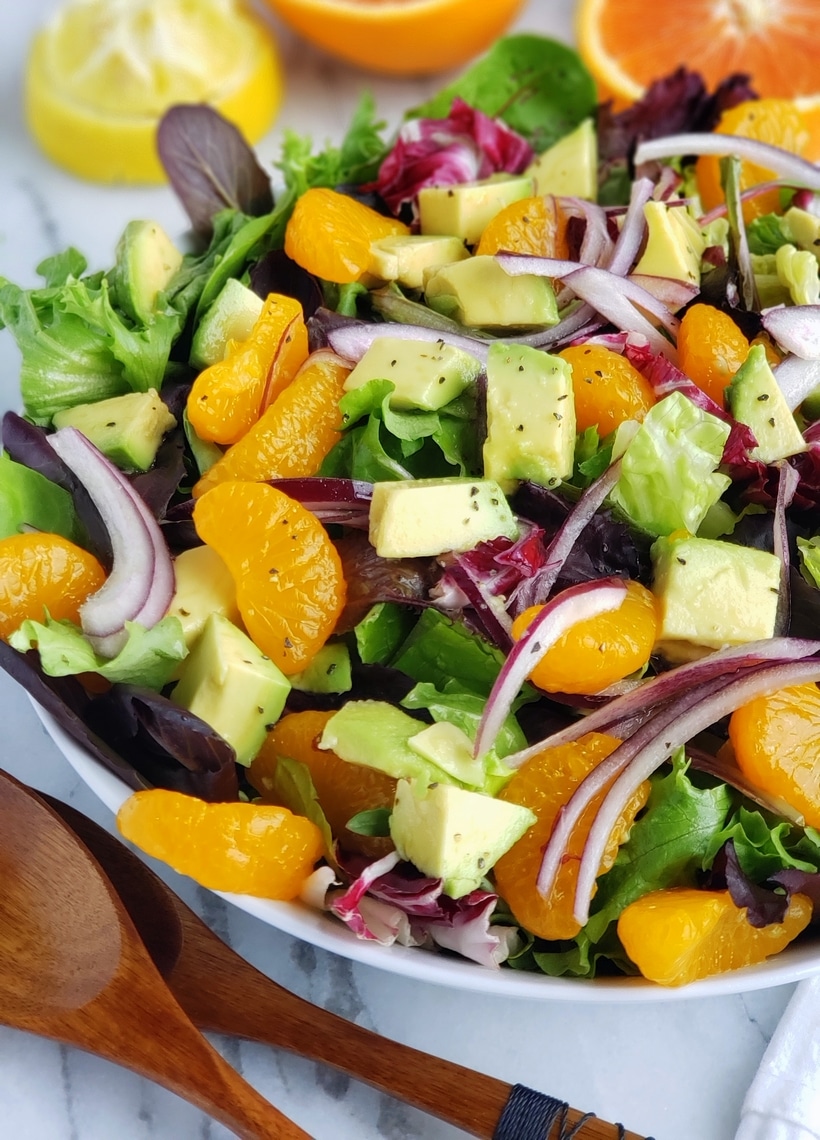 This refreshing Orange and Avocado Salad makes a colorful and flavorful lunch or dinner meal salad. I especially love this salad served as a side dish with a Mexican-inspired meal. salad with oranges and avocado