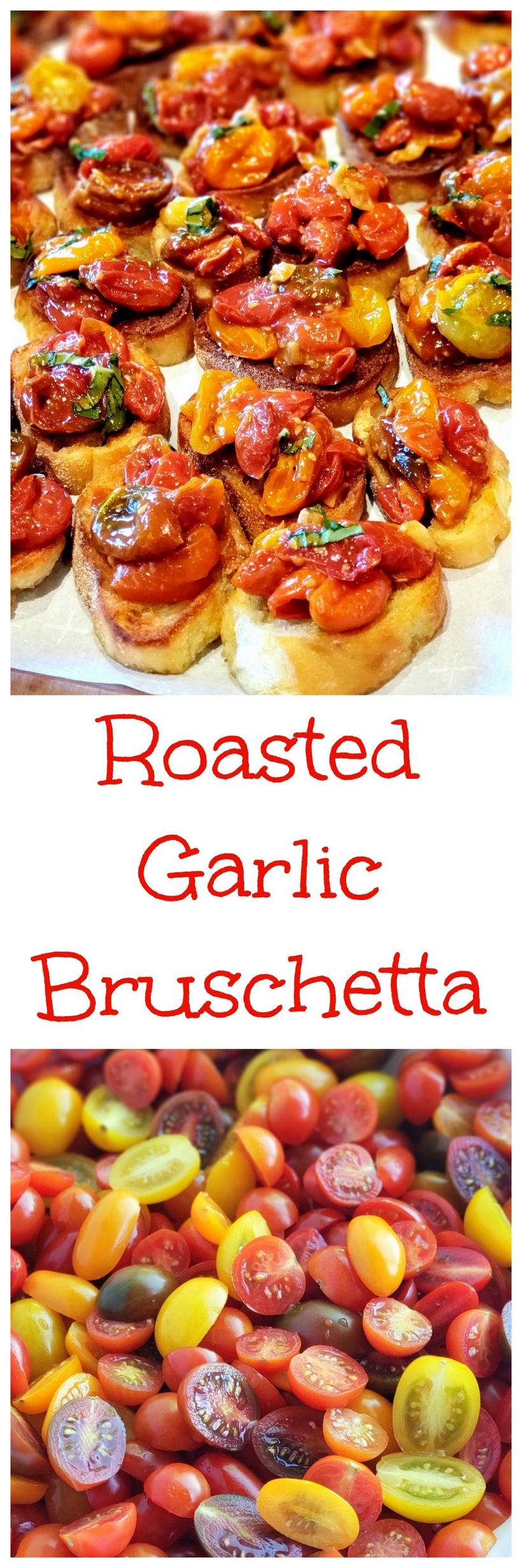 Roasted Garlic Bruschetta, the perfect party appetizer that can be made mostly ahead of time. This elegant dish shines brightly with the simplest of ingredients.  #bruschetta via @cmpollak1