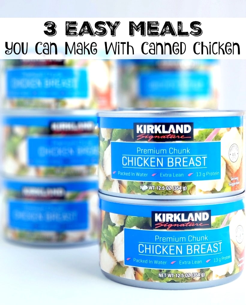 Canned chicken is a life and time-saving pantry staple we should all regularly keep on our kitchen shelves. Here are three delicious canned chicken recipes I have been making my family for over twenty years. Canned chicken is one of the most convenient and inexpensive ways to add protein to a meal.  via @cmpollak1