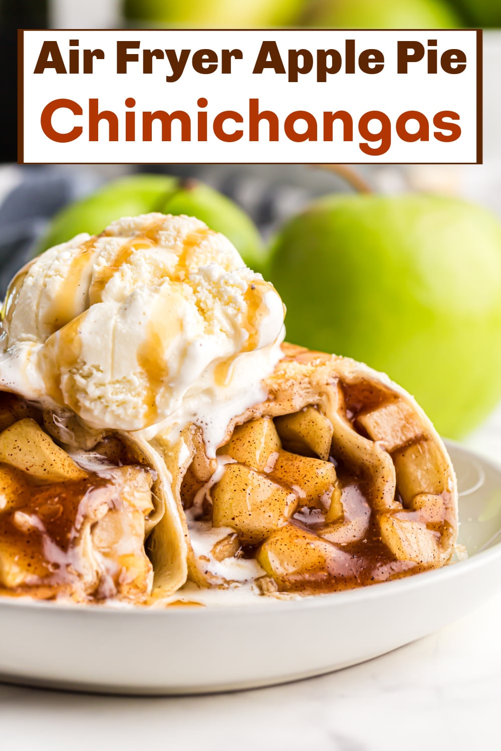 These Air Fryer Apple Pie Chimichangas are an easy, no-fuss way to enjoy apple pie—think of them as apple pie’s fun, crispy cousin, all without the hassle of frying! via @cmpollak1