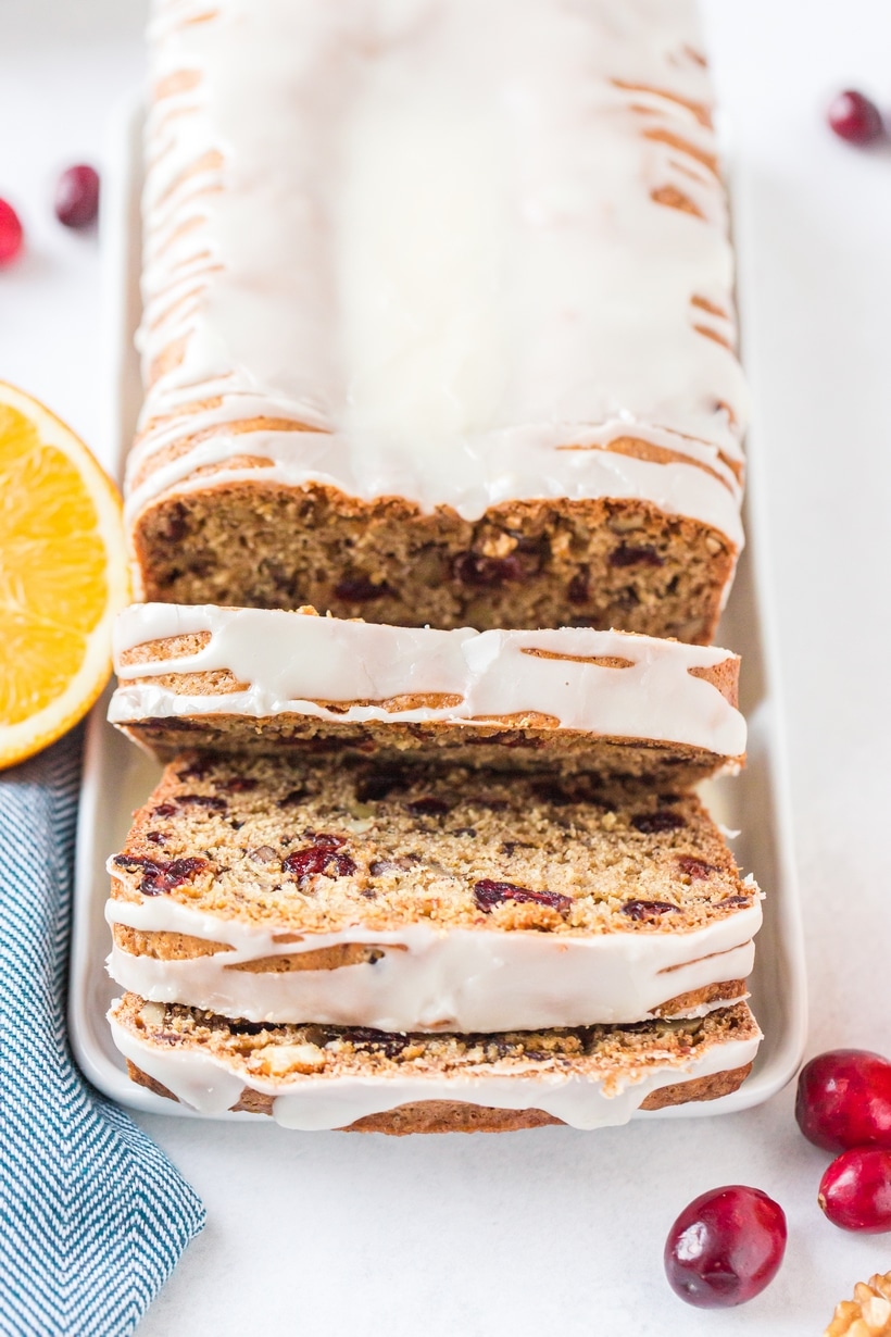 cranberry orange walnut cake
