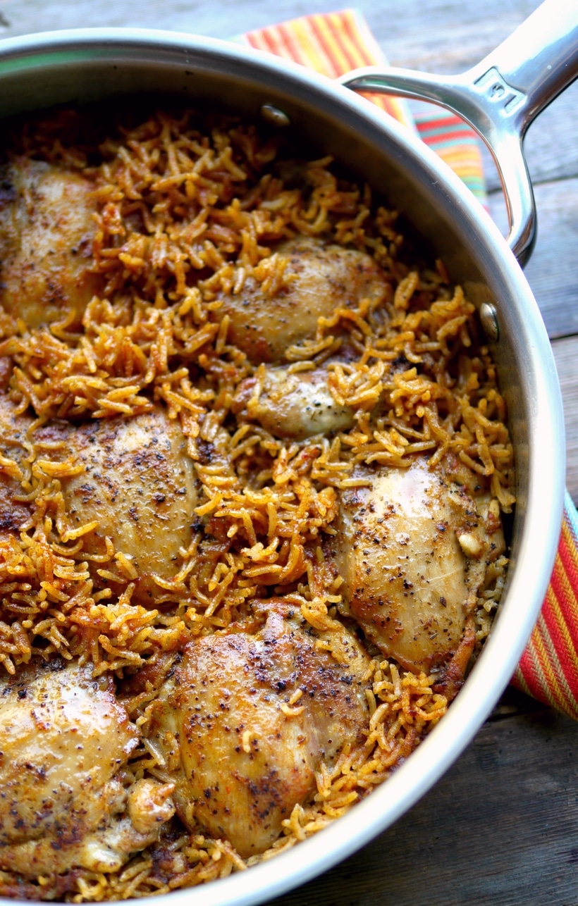 It has taken years to perfect this recipe. This is The Best One Pot-Stove Top Chicken and Rice I have ever tasted (yes it’s true!). So easy to throw together on a weeknight, but has all the flavor you would expect in a weekend dish. chicken and rice