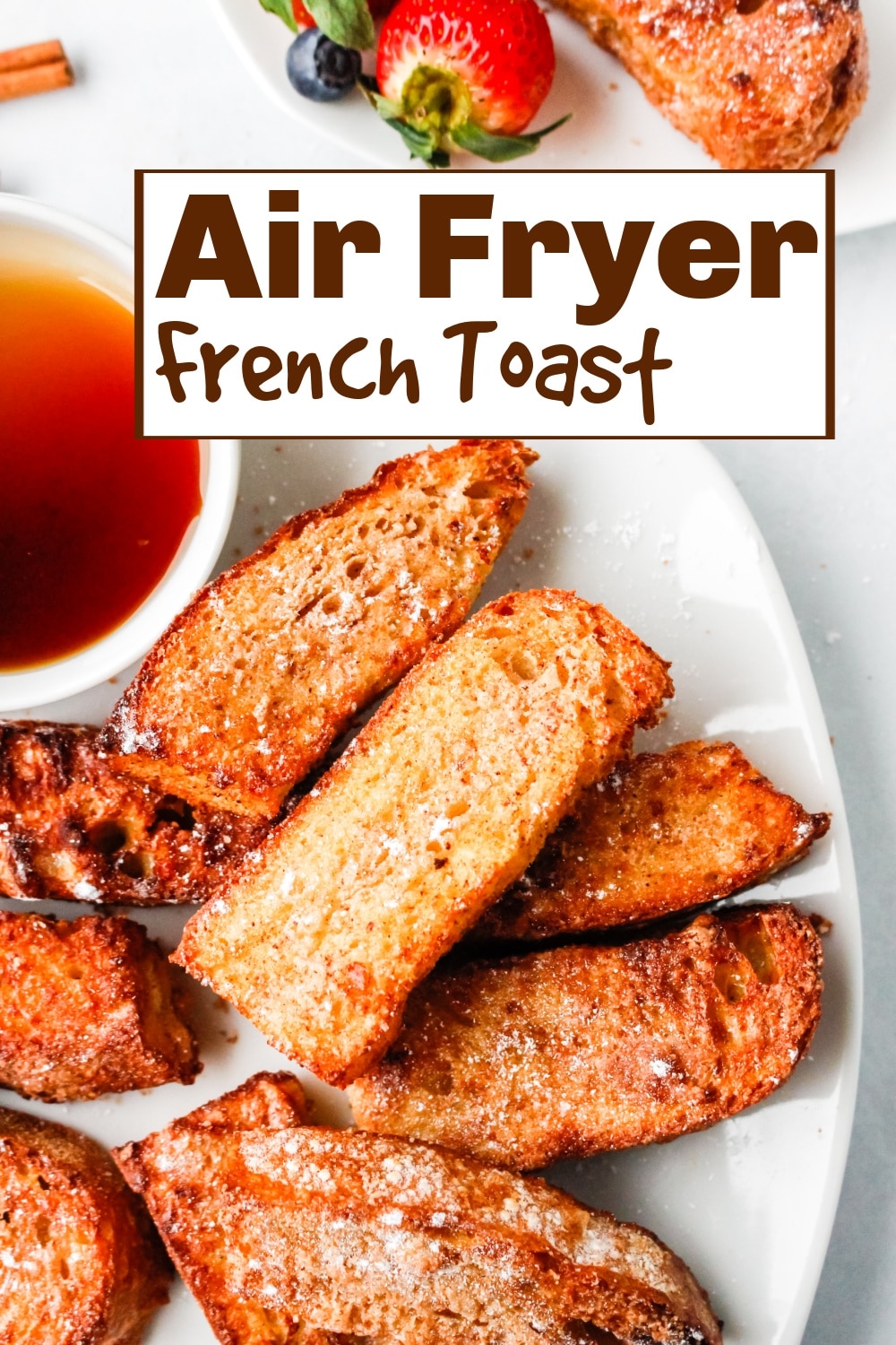 Air fryer French toast is crispy on the outside, soft on the inside, and definitely not your mushy version. This easy air fryer recipe is perfect for a quick weekday breakfast and a kid-friendly meal that everyone will love. via @cmpollak1
