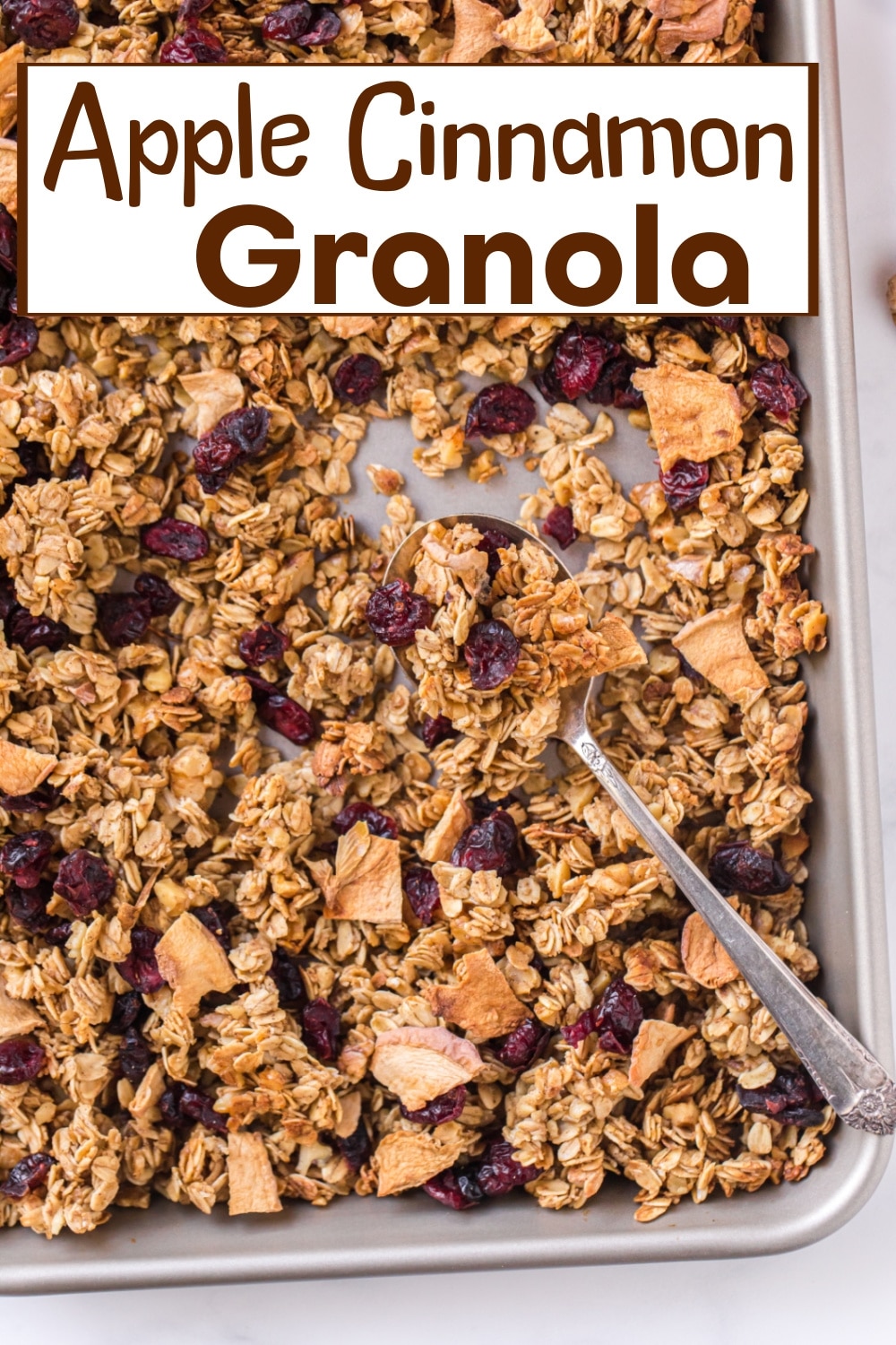 Apple Cinnamon Granola—this one’s packed with oats, walnuts, dried apples, and cranberries. It’s so good, you'll find yourself reaching for it at breakfast or just snacking straight from the jar. via @cmpollak1