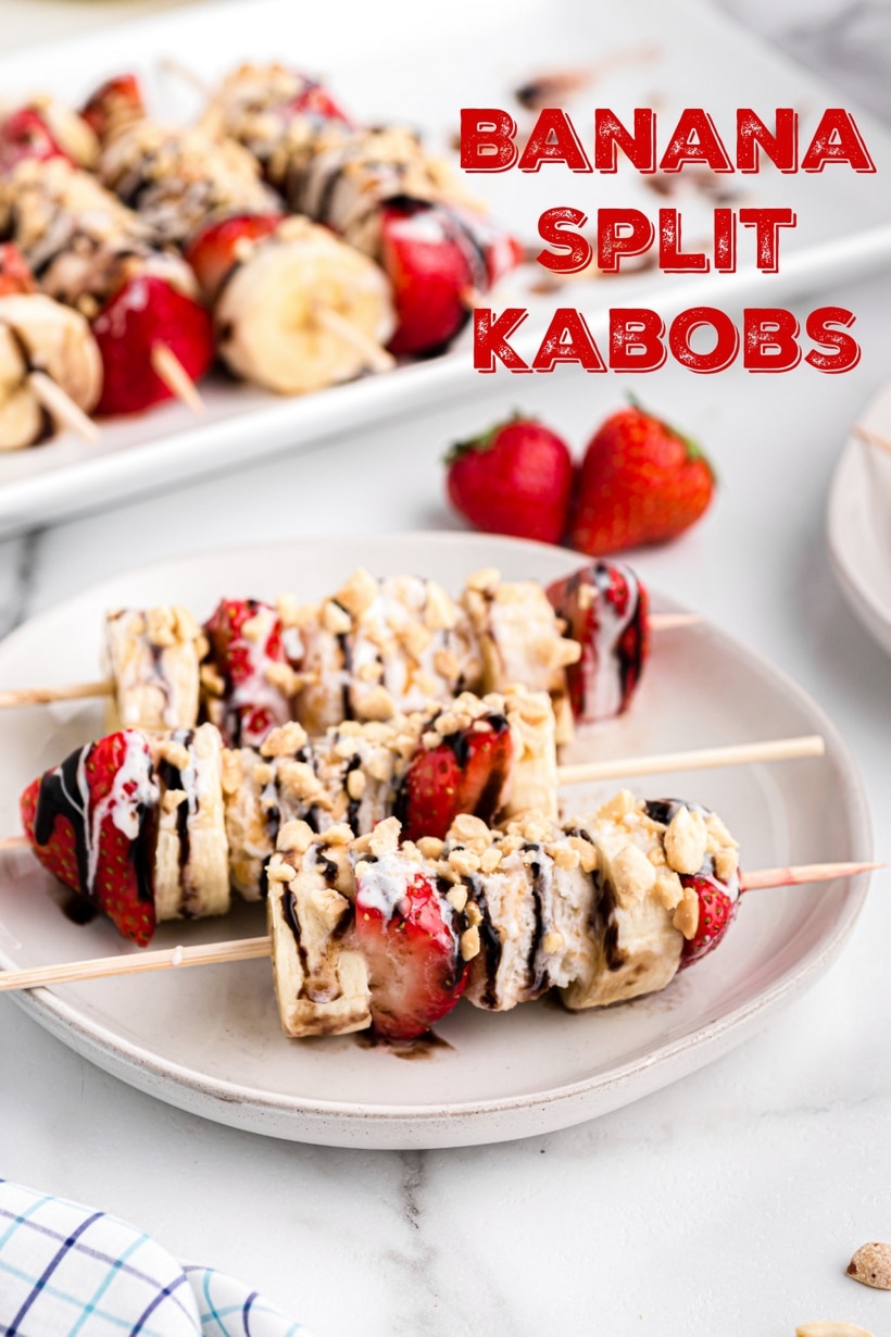 A fun spin on a classic, these Banana Split Kabobs are going to raise the sweet vibe at all your summer gatherings. fourth of july dessert