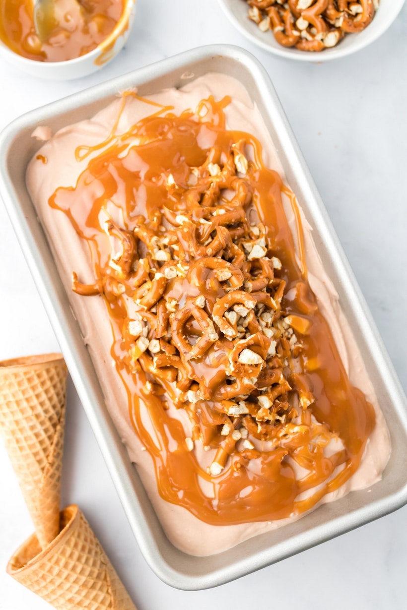 pretzels in ice cream