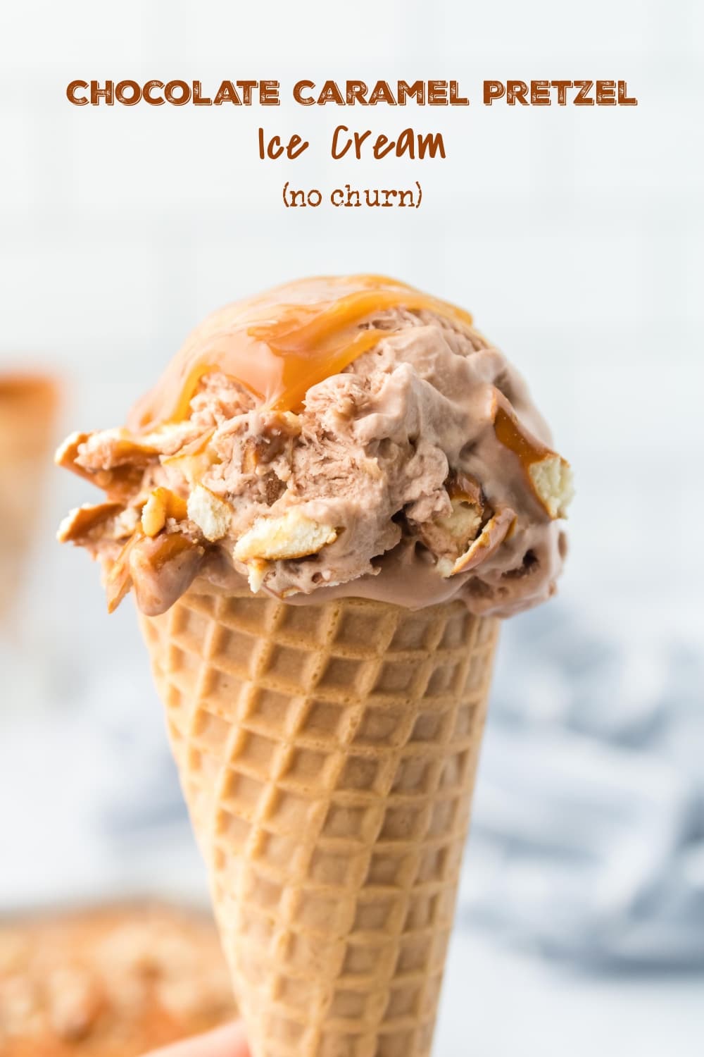 No special equipment is necessary to make this no churn, ultra-creamy, chocolate pretzel ice cream. via @cmpollak1