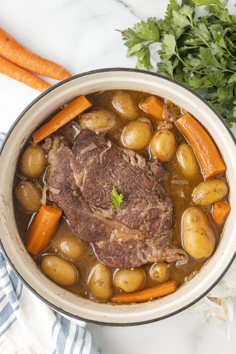 Transition from summer simplicity to fall flavor with 10 easy, hearty recipes. It's time to embrace casseroles, slow cooked meals and earthy flavors—making the seasonal switch a breeze. These fall dinner recipes will have your family looking forward to every meal you make this week. pot roast