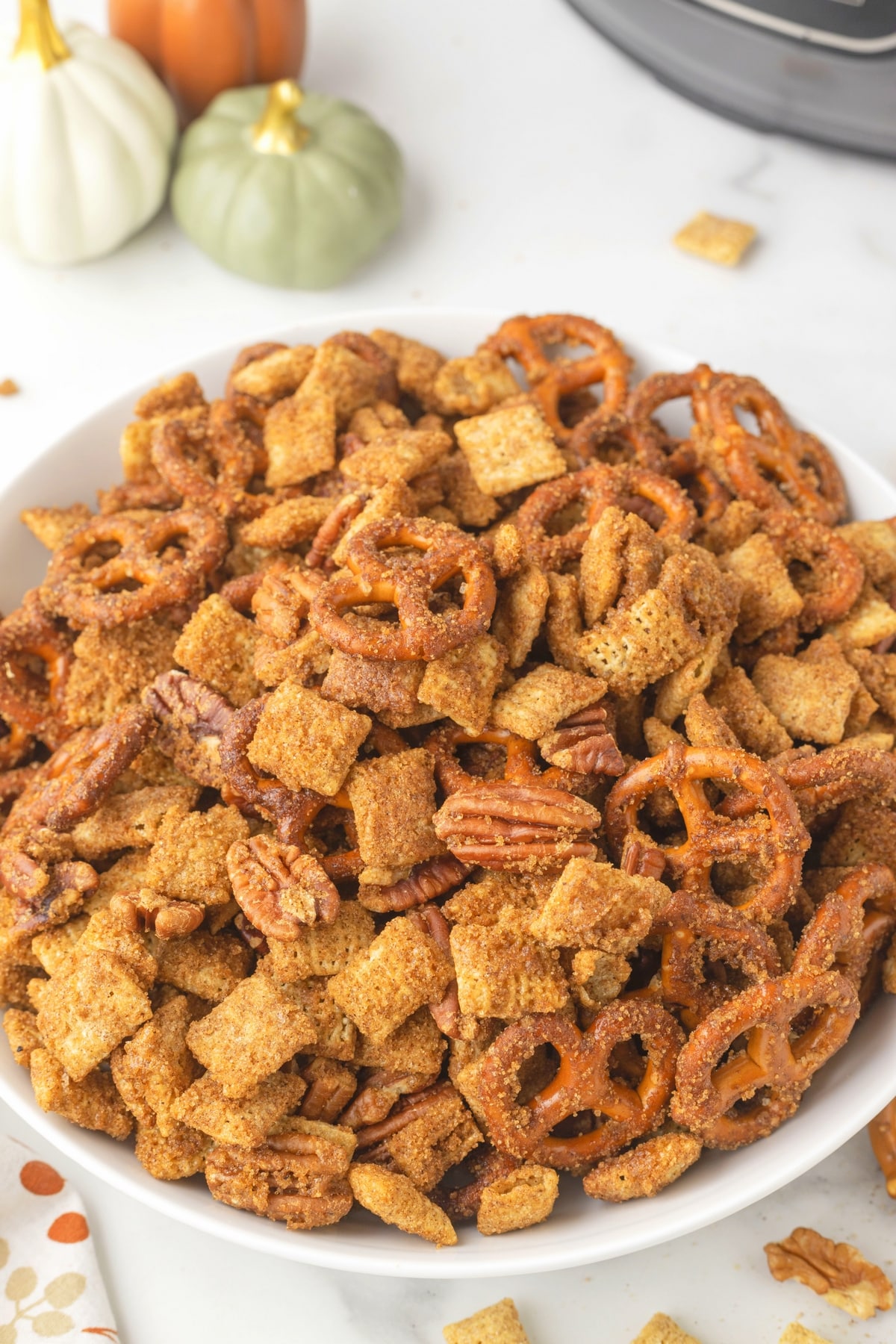 air fryer pumpkin spice chex mix