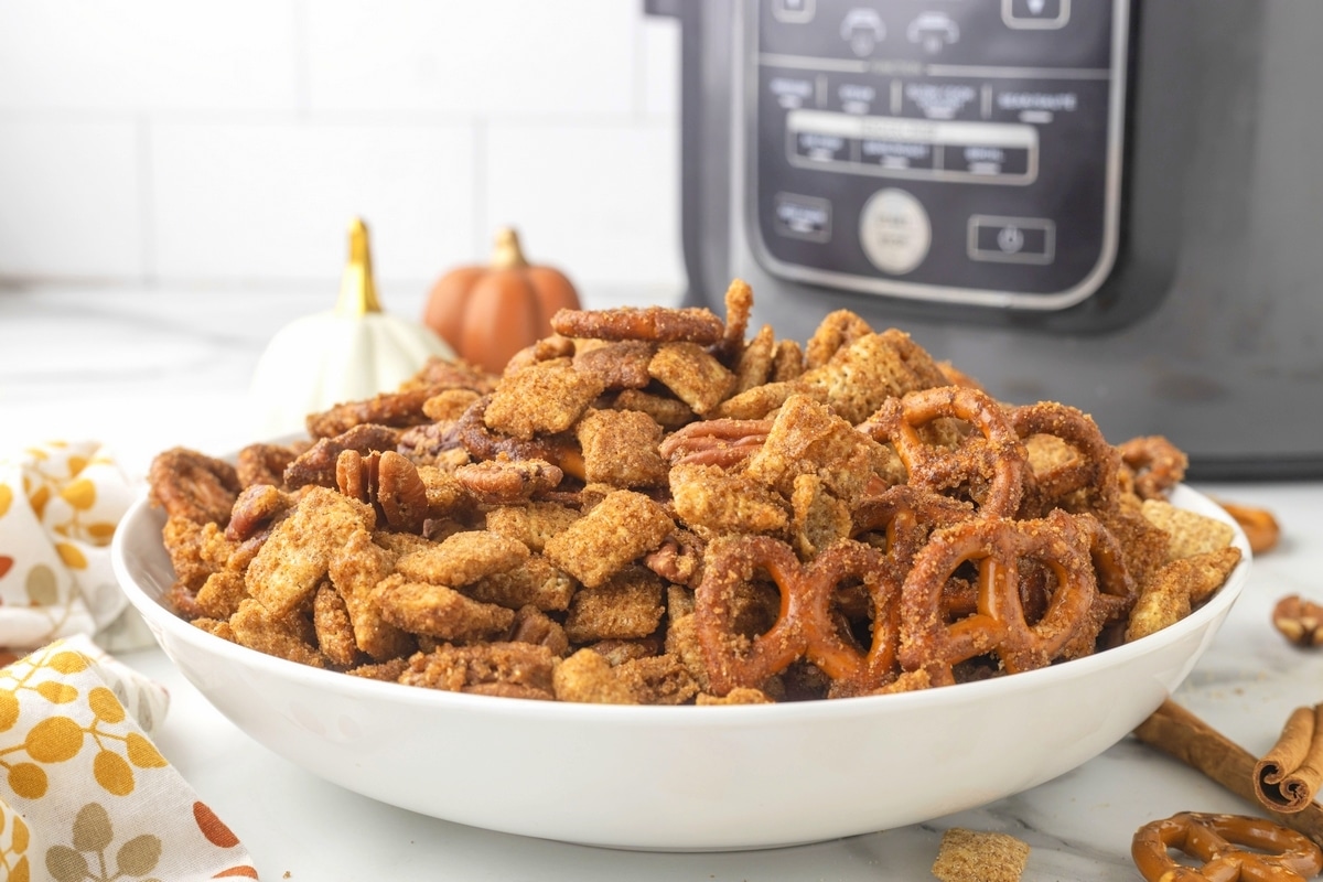 air fryer pumpkin spice chex mix
