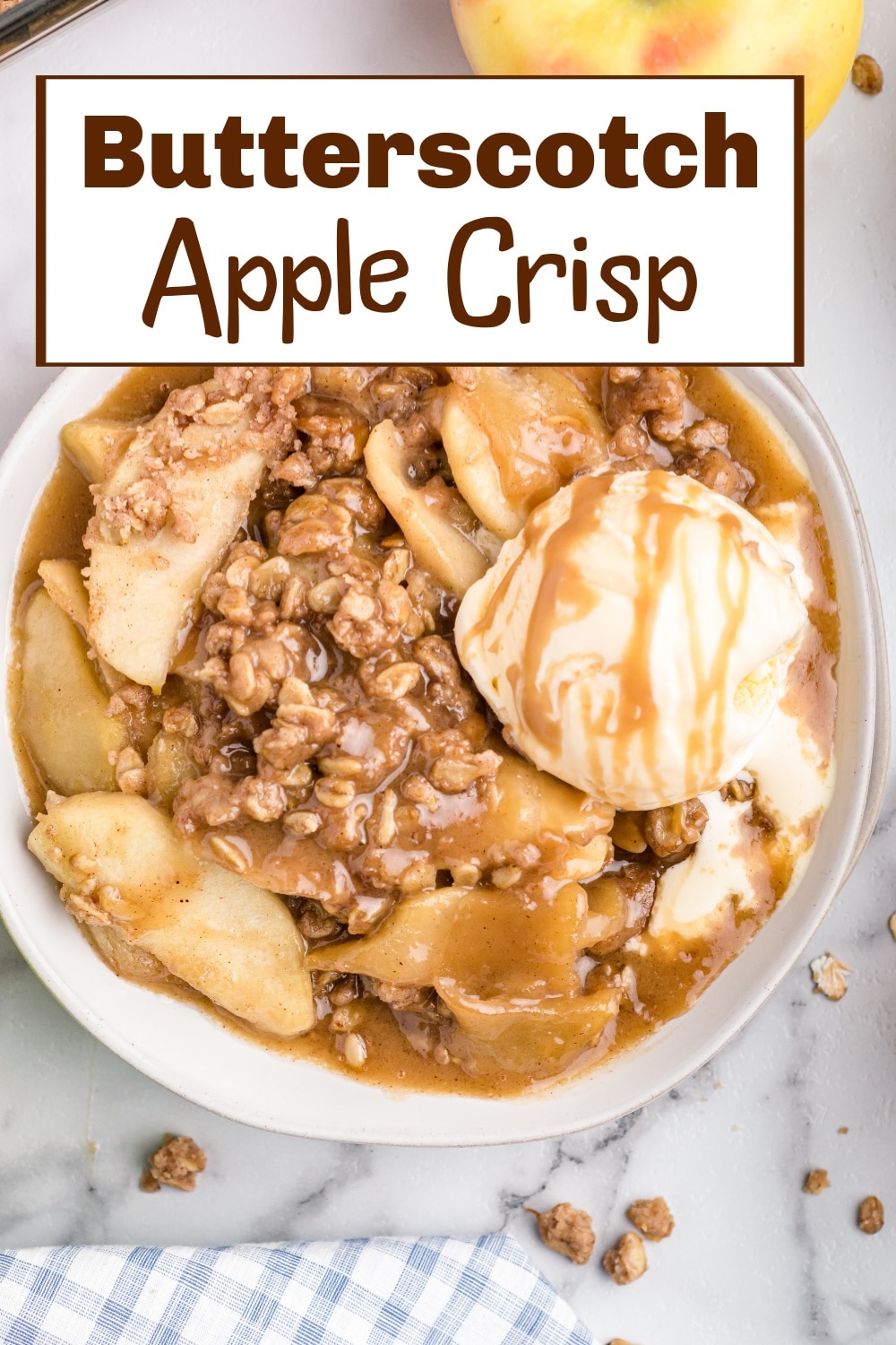 Bring all the caramel apple vibes into your kitchen with this Butterscotch Apple Crisp. Baked until perfectly chewy, it's even better with a scoop of your favorite ice cream on top. via @cmpollak1