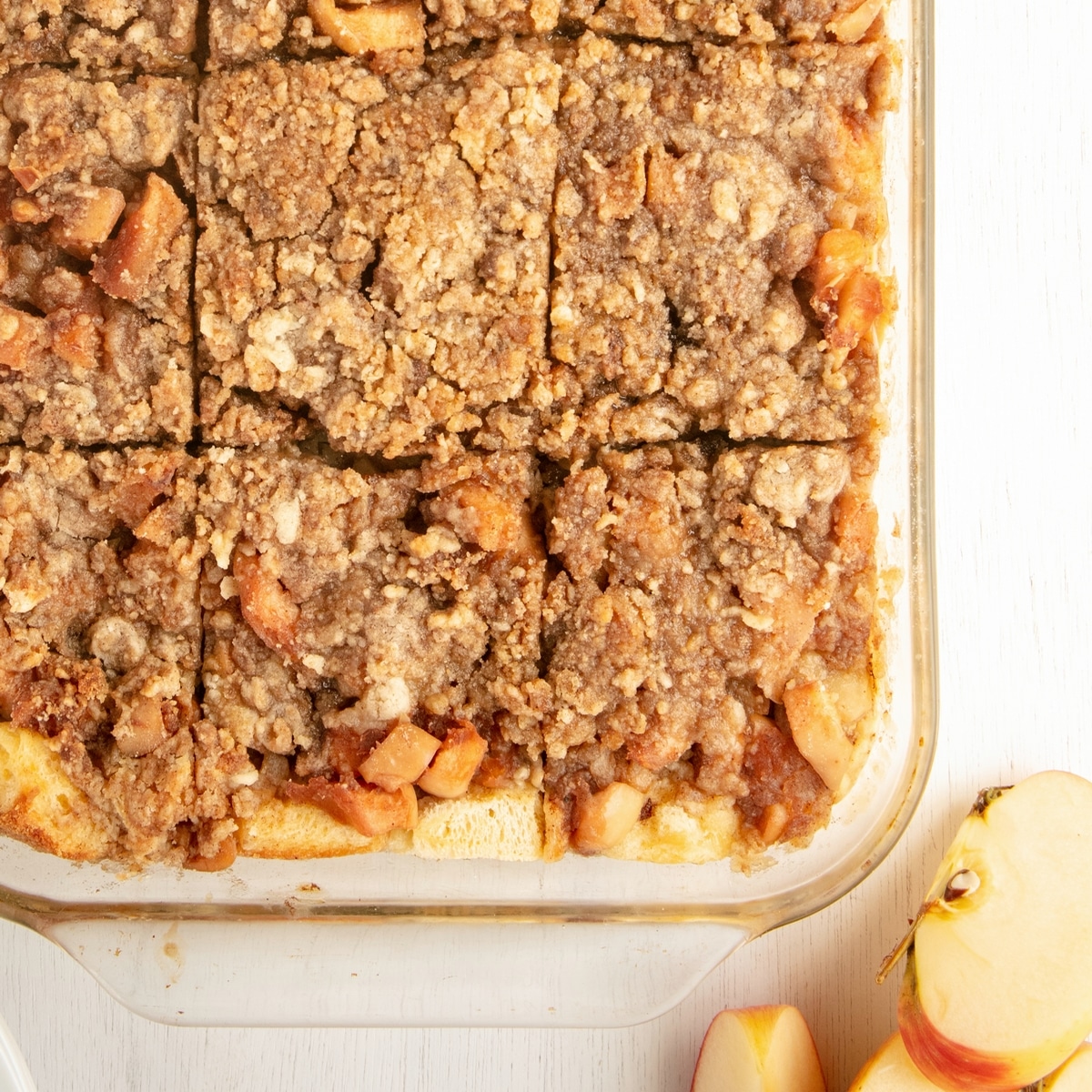 apple pie french toast casserole with apple pie filling