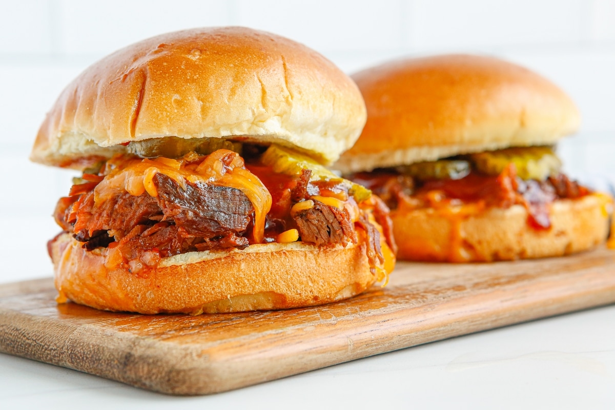 bbq beef in the slower sandwiches