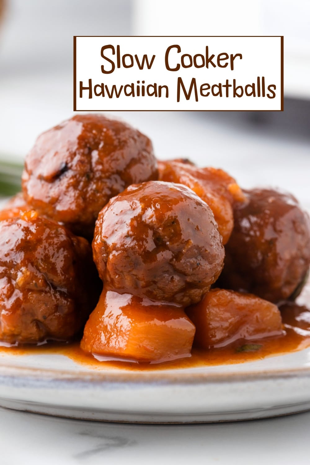 My slow cooker Hawaiian meatballs are a perfect blend of sweet and savory, and they’re just as great served over rice for dinner as they are as a party appetizer. This crockpot recipe is one I love making because it’s easy, versatile, and always a hit. via @cmpollak1