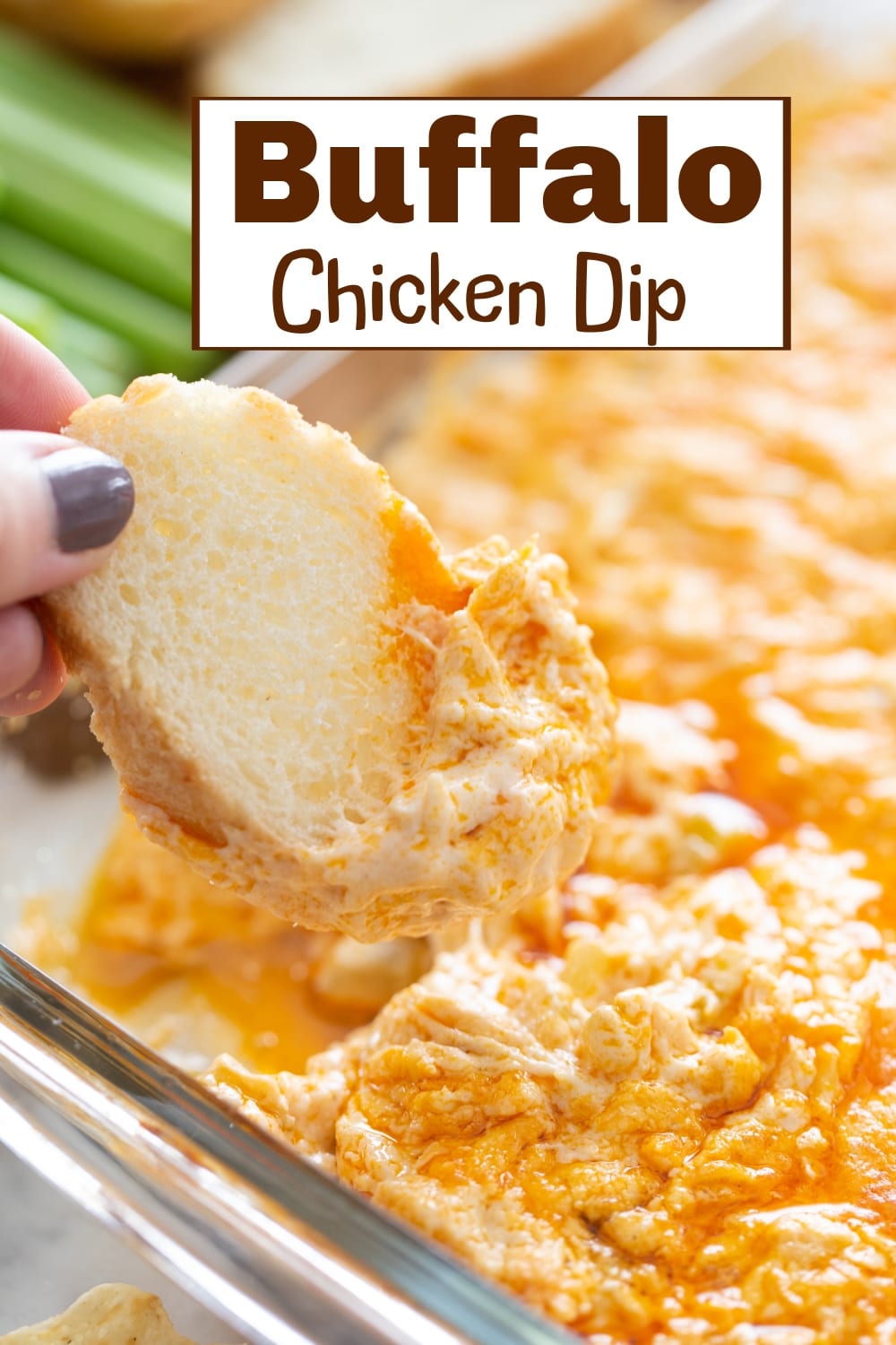 Buffalo chicken dip brings all the tangy, fiery kick of hot wings, but in a creamy, scoopable dip. The balance of flavors hits just the right amount of heat and smoothness in every bite via @cmpollak1