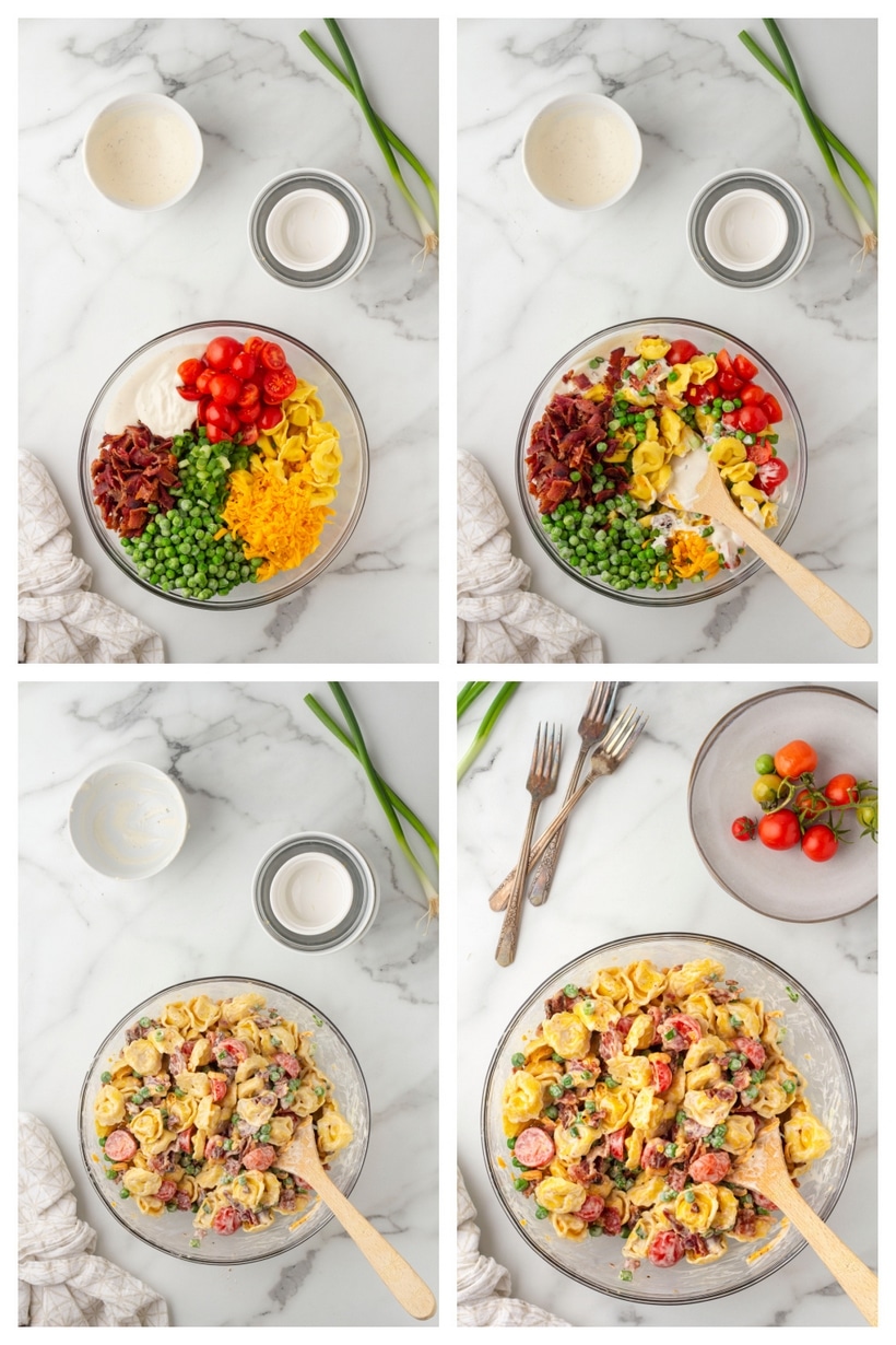This bacon ranch tortellini salad is my go-to for potlucks and weeknight dinners when I need something quick and tasty. It’s creamy, delicious, and even though it’s a summer classic, I find myself making it all year long. how to make it