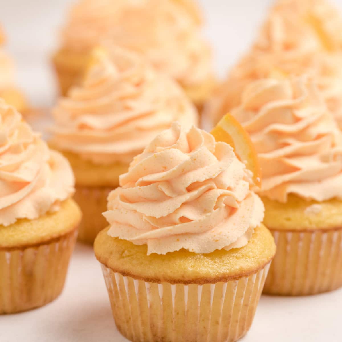 Orange Cupcakes with Whipped Orange Frosting