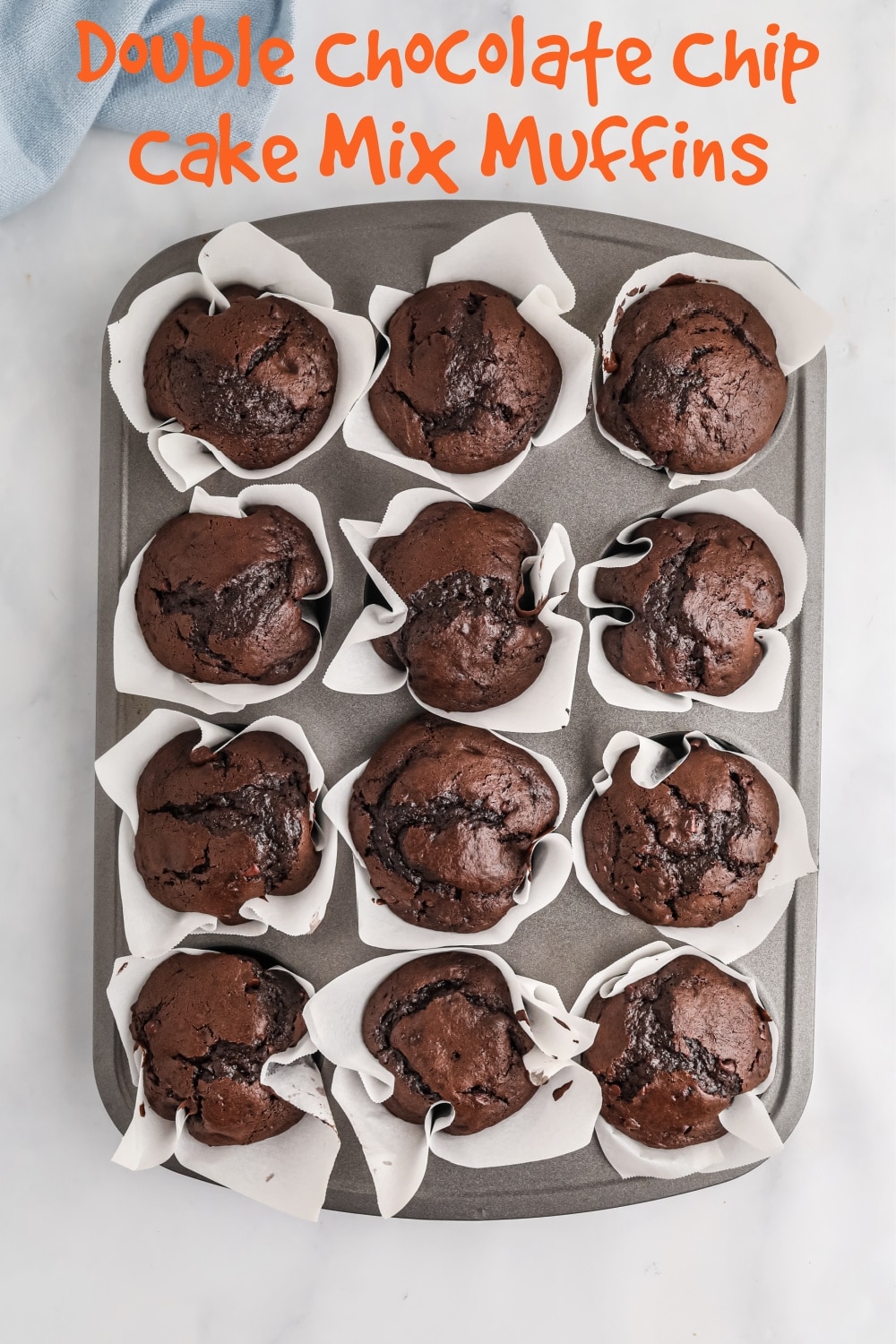 I wish every morning started with a double dose of chocolate deliciousness! These cake-like muffins will have you smitten they minute they come out of the oven. via @cmpollak1