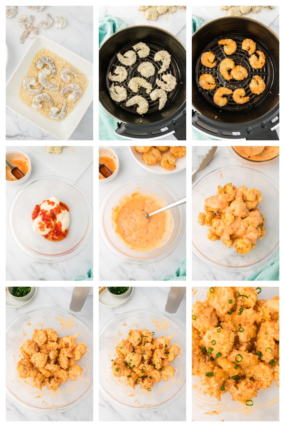How to make air fryer bang bang shrimp from coating to sauce