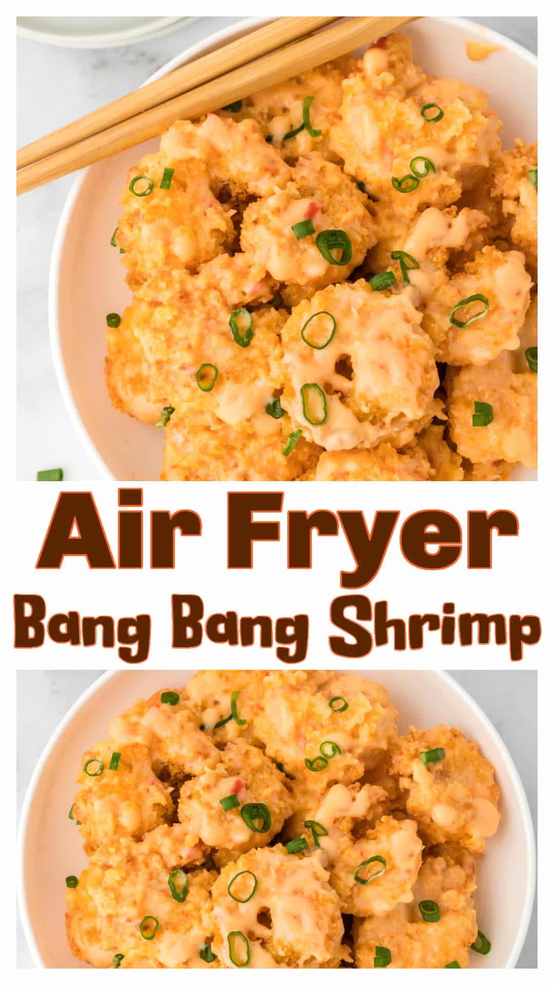 Crispy Air Fryer Bang Bang Shrimp tossed in a creamy, sweet chili and Sriracha sauce. This easy recipe makes restaurant-style shrimp at home in under 30 minutes with no deep frying. Coated in cornstarch, egg white, and panko, these air fried shrimp turn out golden and crunchy every time. Serve them as an appetizer, in tacos, or over rice bowls. Includes tips for air fryer shrimp, bang bang shrimp sauce, and how to reheat leftovers. via @cmpollak1