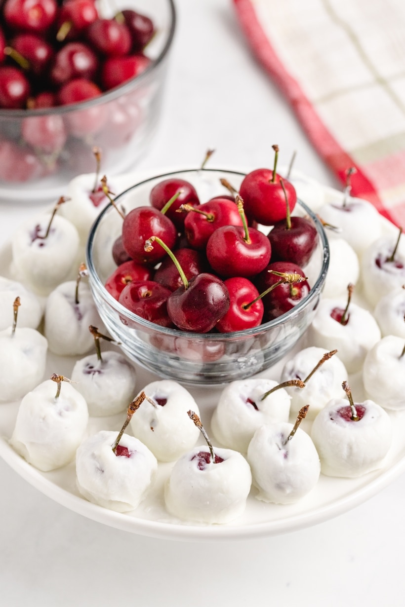 frozen cherry yogurt bites