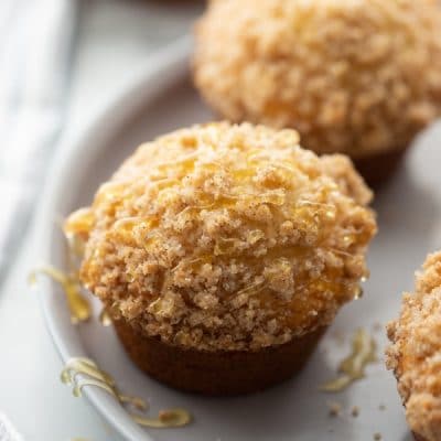 streuseled honey butter breakfast muffins