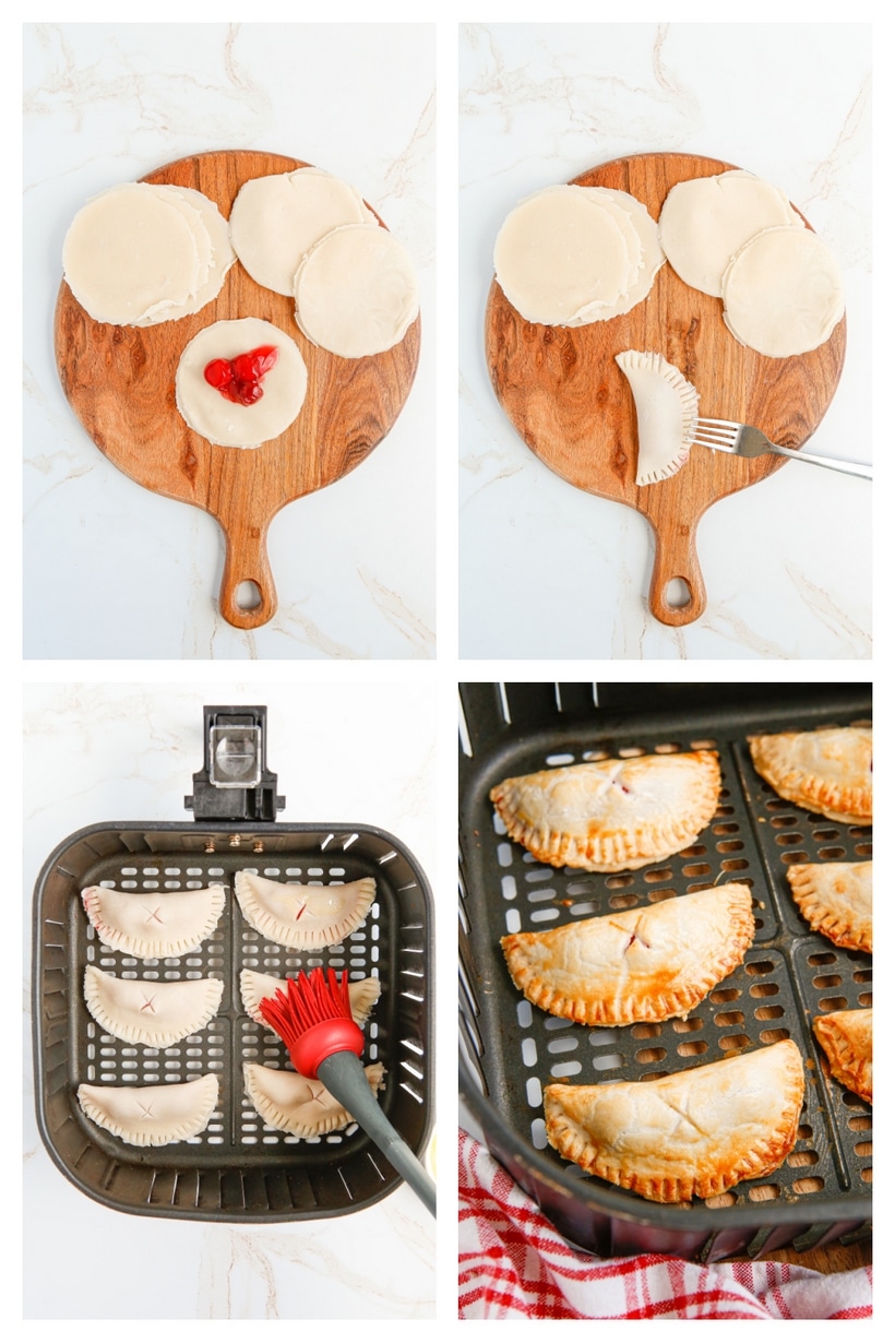 making cherry hand pies