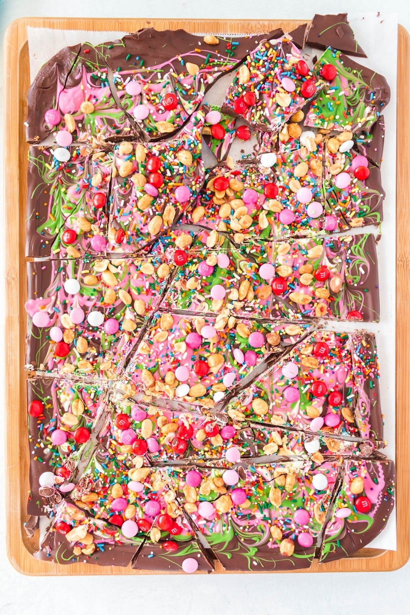 celebration chocolate bark