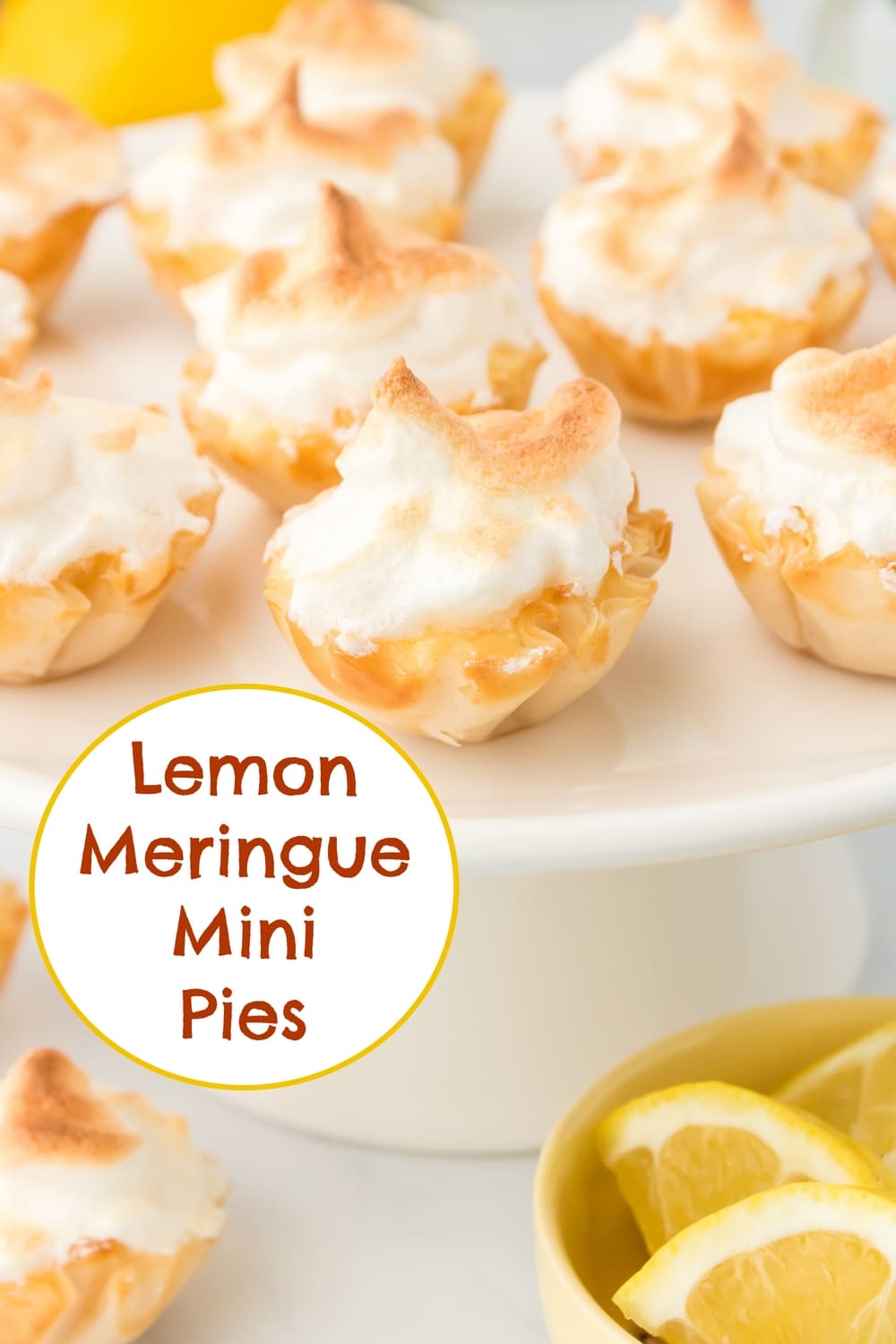A twist on the classic lemon meringue pie. These minis are super easy and quick to put together, with a two-ingredient filling that's topped with homemade meringue. The prepared phyllo cup as your pie crust adds a light and flaky texture. via @cmpollak1