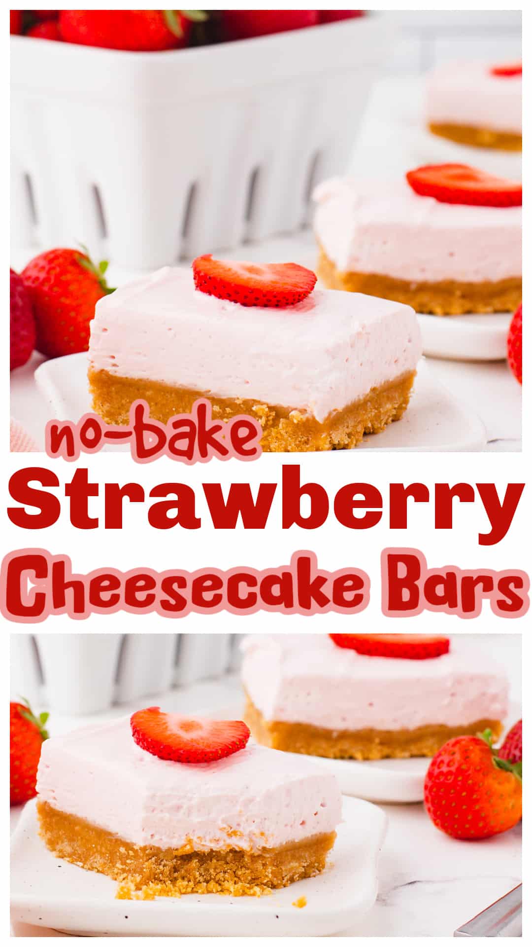 Cold, creamy, and loaded with strawberry flavor—these no-bake strawberry cheesecake bars are built on a vanilla wafer crust and finished with sliced berries. The filling’s made with strawberry cream cheese, sour cream, and whipped topping for that soft, fluffy texture. Chill overnight, slice cold, and serve straight from the fridge. Easy to make ahead and even easier to eat. via @cmpollak1