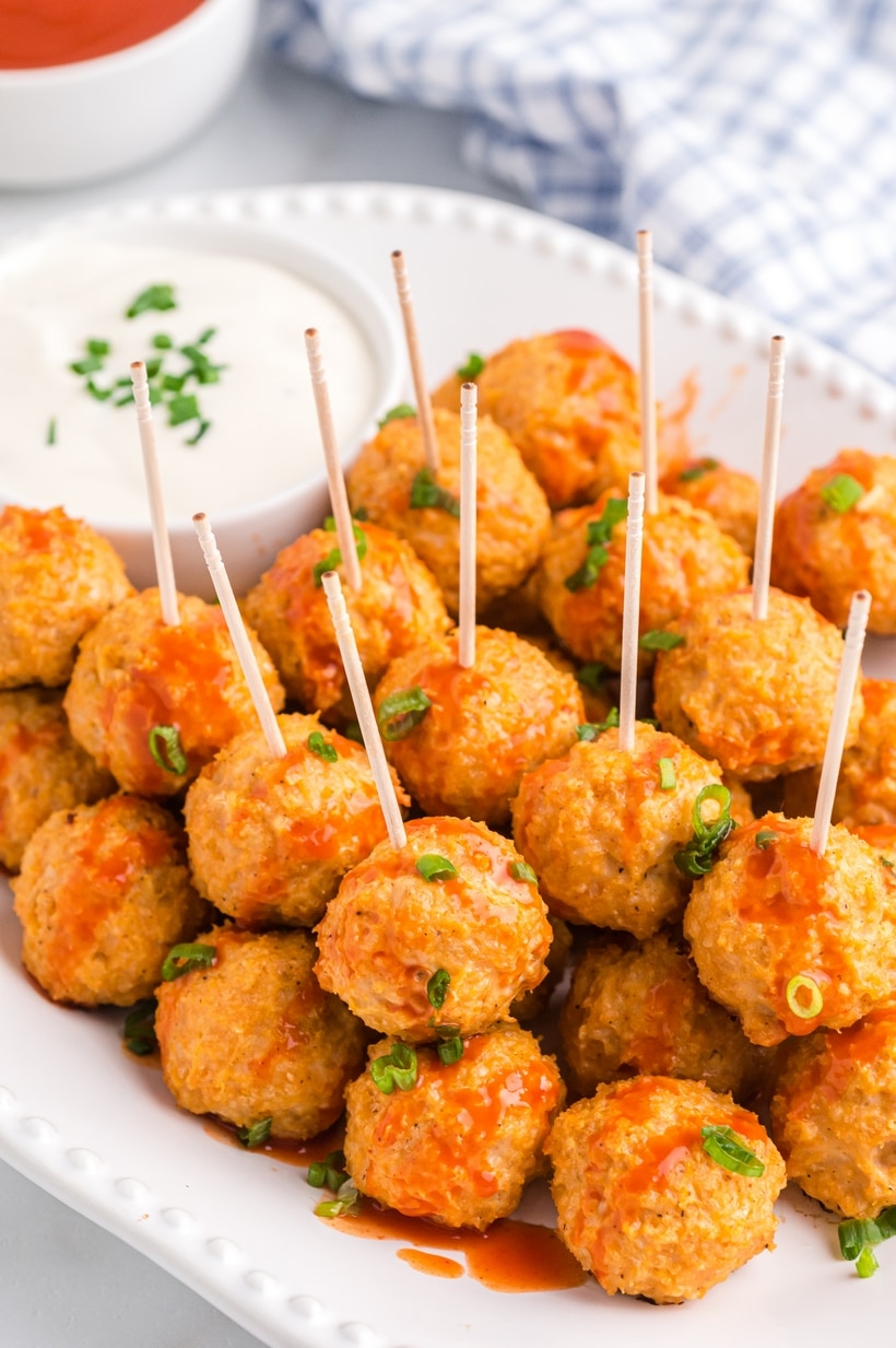 buffalo chicken meatballs