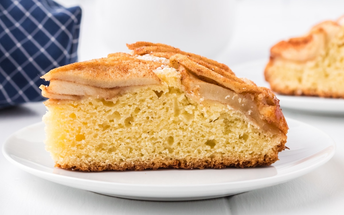This German Apple Cake is a favorite to make. The batter rises perfectly around thinly sliced apples, creating a soft, just-right texture. A simple dusting of powdered sugar on top finishes it off nicely. apple cake from germany