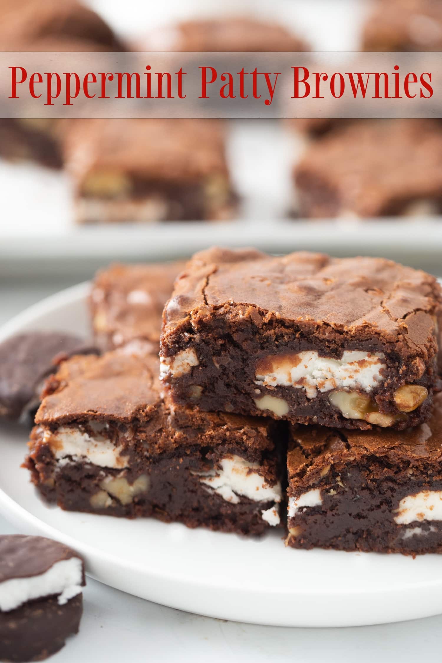 Peppermint Patty Brownies are the gooiest, darkest, most fudge-like, candy bar brownies you could ever hope for this holiday season.  via @cmpollak1