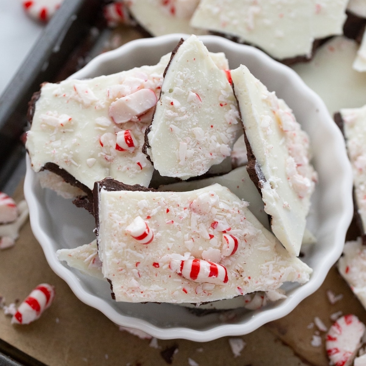 double chocolate peppermint bark