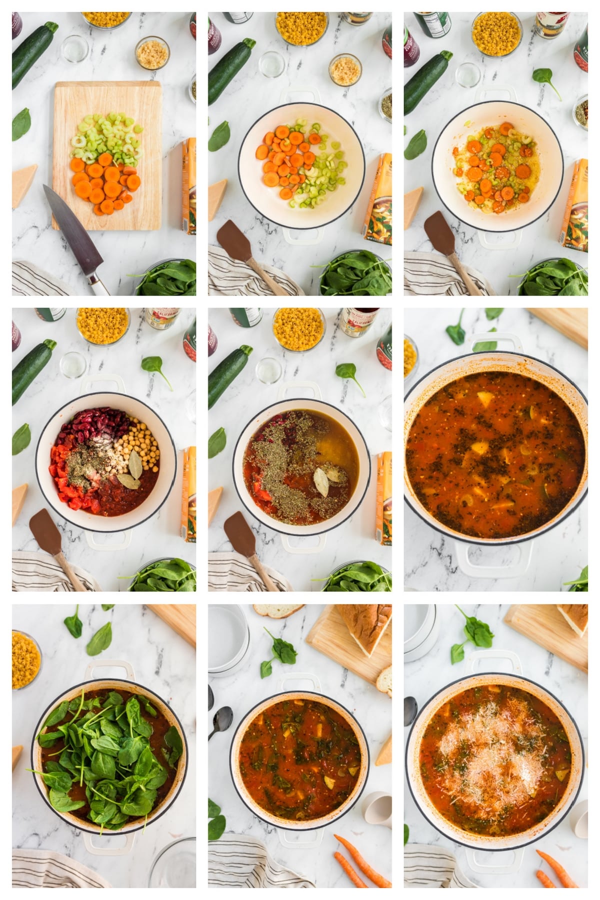 This Italian-inspired minestrone soup is packed with hearty veggies, beans, and pasta— it's comforting, filling, and just the thing for a chilly day. how to make it