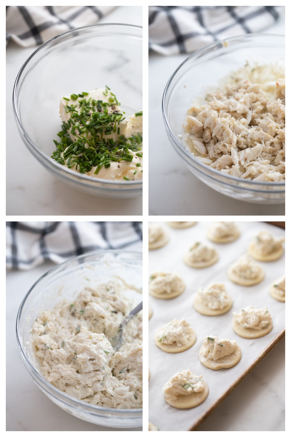 How to Make Crab and Chive Puffs Step-by-Step Step-by-step process of making crab and chive puffs, from mixing the filling to assembling and baking.