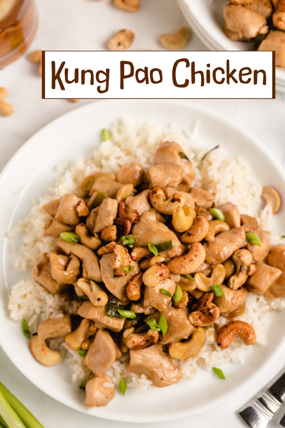 Kung Pao chicken with tender chicken, crunchy cashews, and a bold, spicy sauce—better than takeout and surprisingly easy to make at home. via @cmpollak1