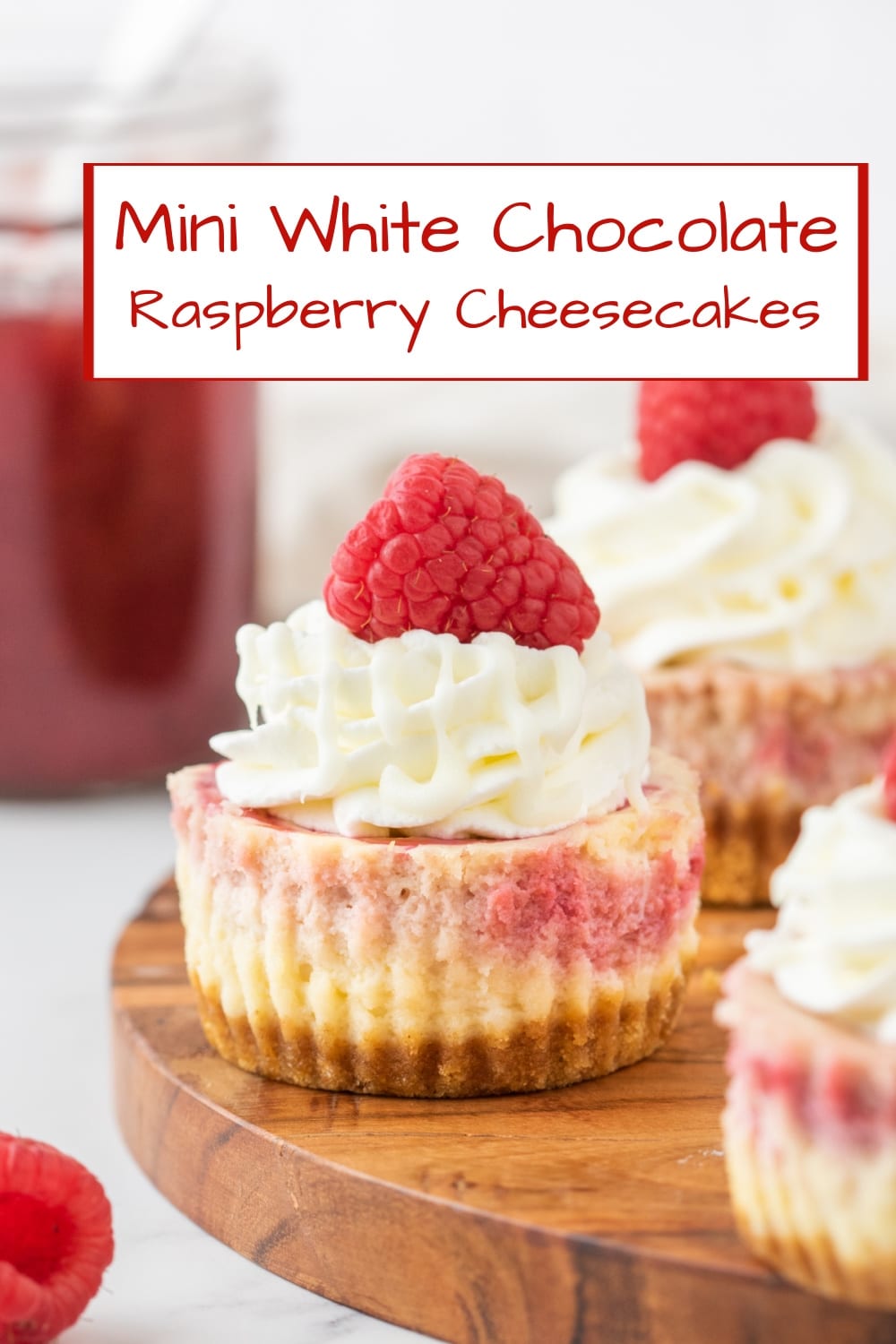 These mini white chocolate raspberry cheesecakes, made in a muffin tin, are creamy, tangy, and the perfect bite-sized dessert. Not only are they delicious, but they are so simple to make and serve. via @cmpollak1