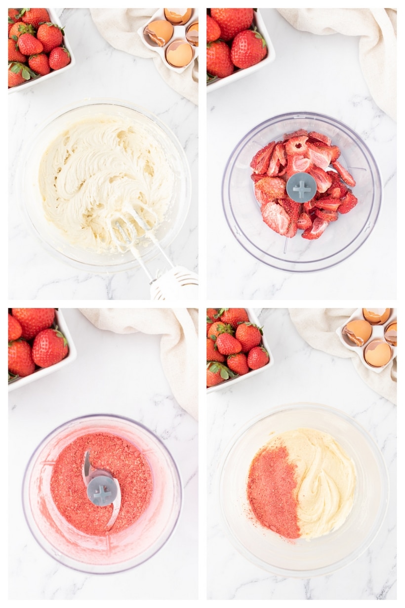 Never have to choose between your favorite flavors again with this strawberry and vanilla marble cake. If the eye-catching swirl pattern isn't enough to draw draw you in, maybe the rich and tangy cream cheese frosting will seal the deal. how to make strawberry and vanilla marble cake