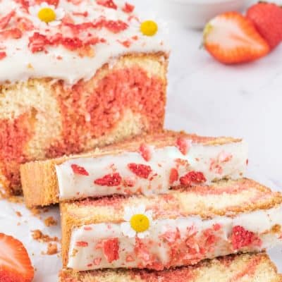 strawberry marble cake