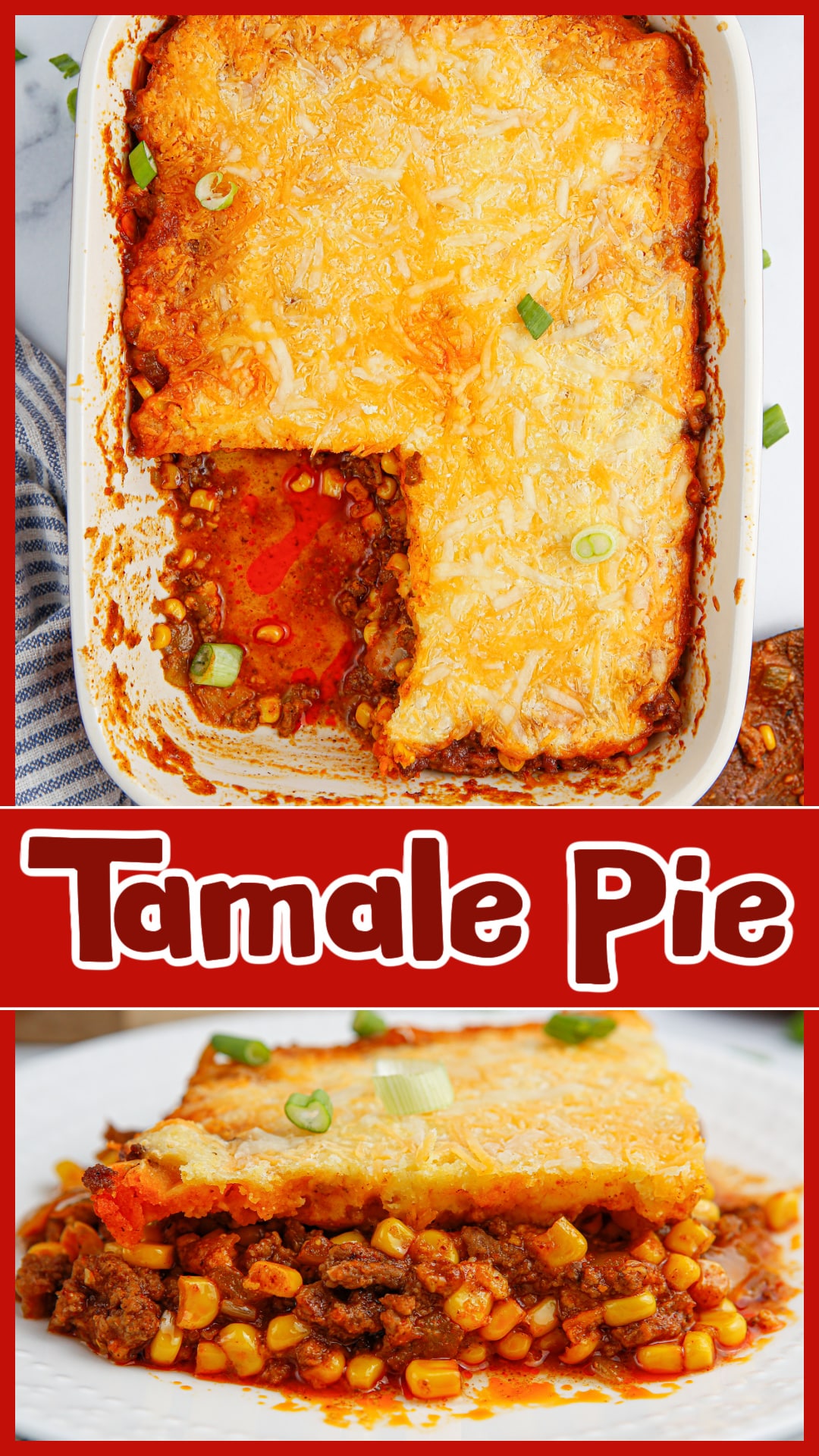This tamale pie is the ultimate comfort food, packed with bold Tex-Mex flavors and topped with golden cornbread. This tamale casserole is easy to make with simple ingredients like seasoned ground beef, enchilada sauce, and Jiffy cornbread mix, making it perfect for weeknights or potlucks. Whether you call it a tamale pie casserole or a tamale pie recipe, this dish comes together fast and bakes up into a hearty, satisfying meal. It’s one of those easy meals that the whole family will love, and it’s great for reheating, too. Grab your favorite casserole dishes and give this tamale with Jiffy cornbread a try—it’s cheesy, flavorful, and so simple to throw together. via @cmpollak1