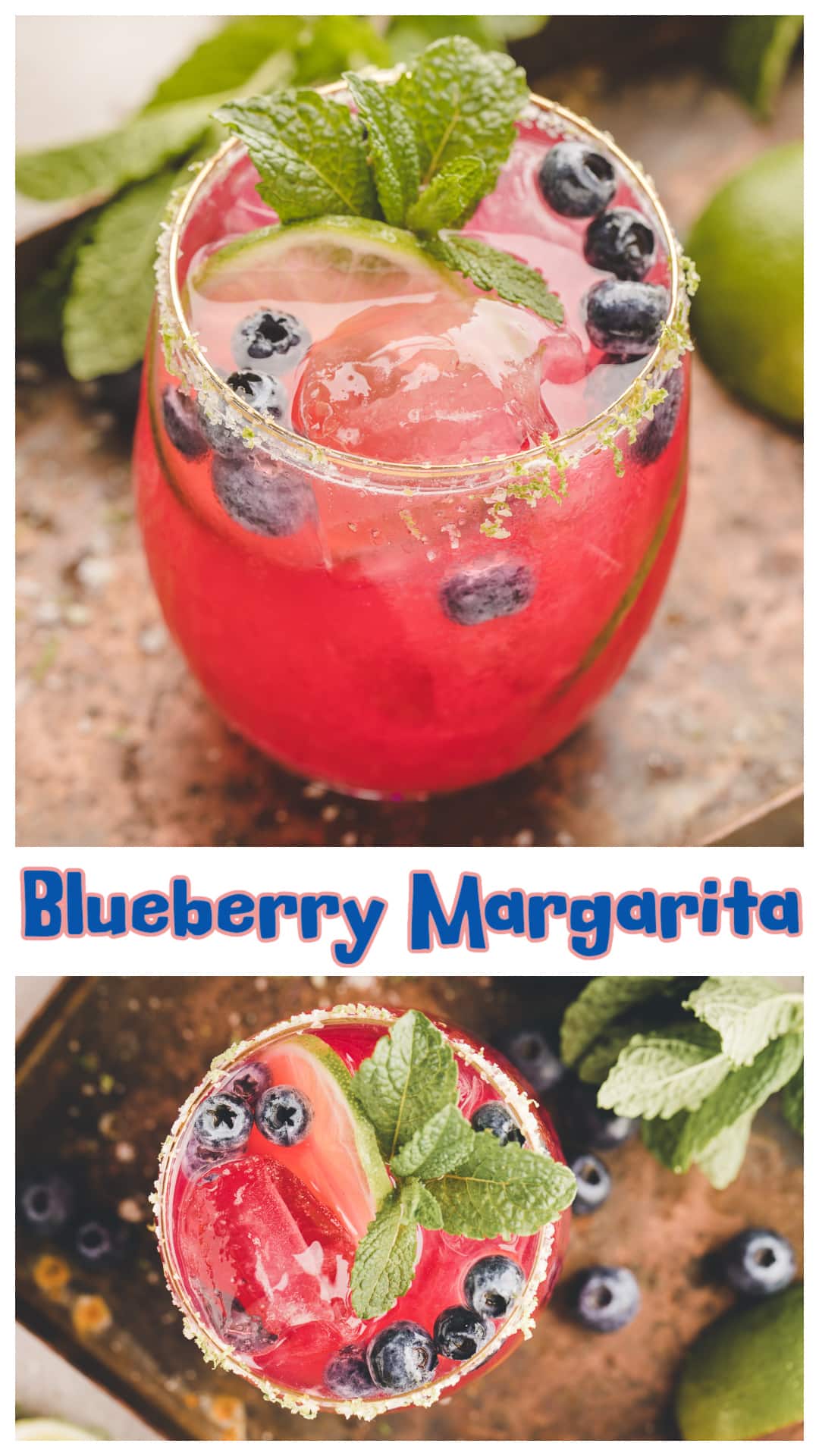 This blueberry margarita is fruity, refreshing, and easy to make with muddled blueberries, lime juice, tequila, and Cointreau. Served on the rocks with a lime salt rim and fresh mint, it's perfect for warm days, happy hour, or anytime you want a colorful twist on the classic. via @cmpollak1