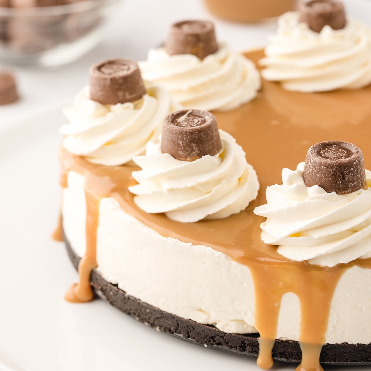 Rolo No-Bake Cheesecake